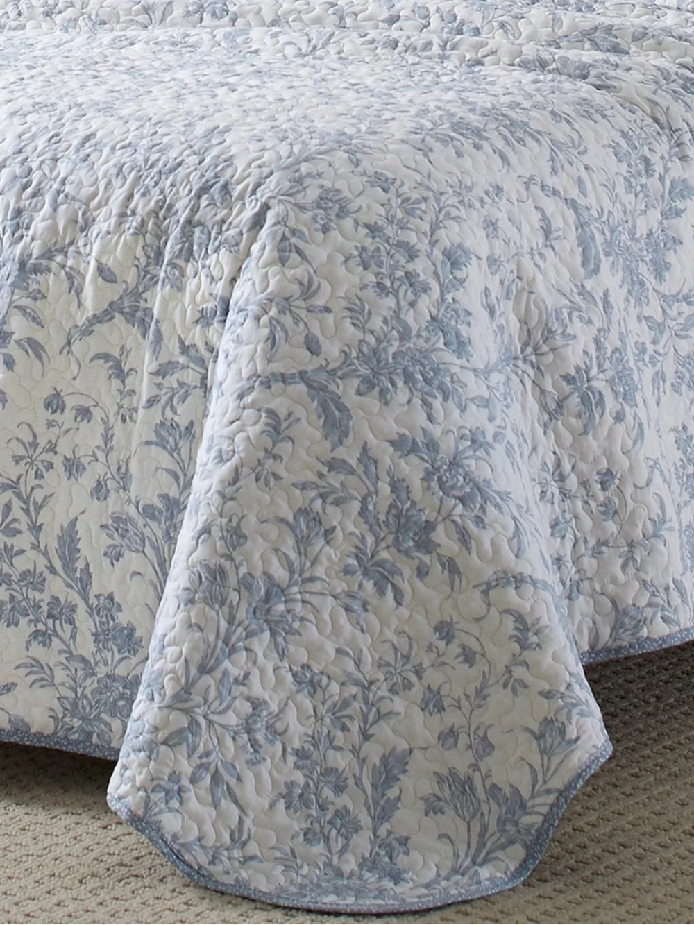 Laura Ashley Blue and White Floral Comforter Set